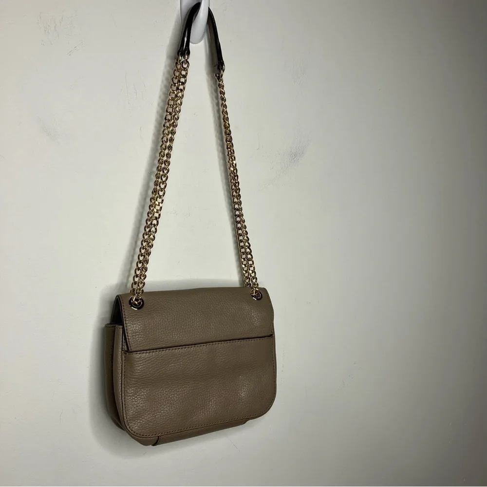 Michael‎ Kors Sloan pebbbled leather crossbody bag shoulder bag tan small